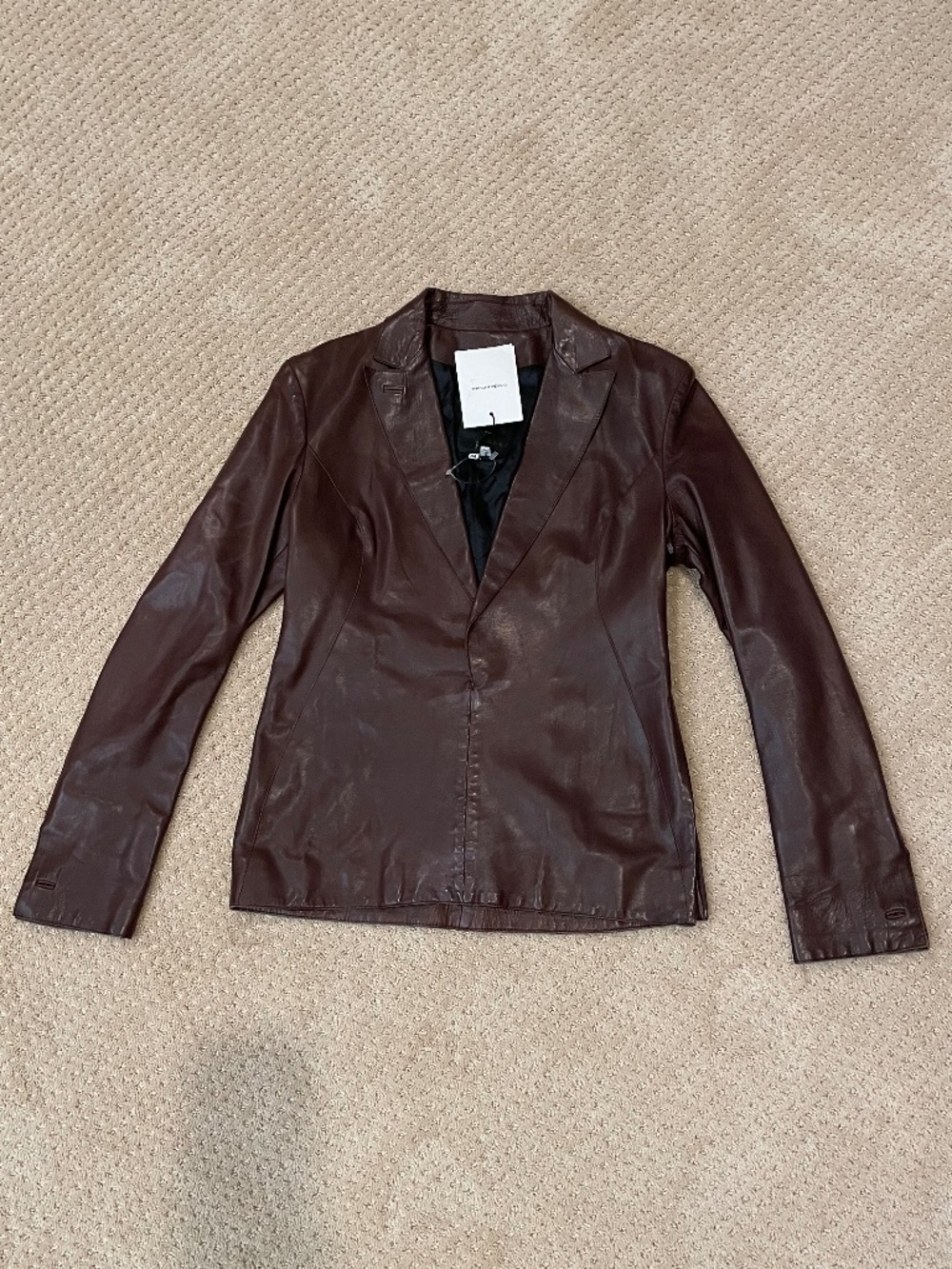 CoSTUME NATIONAL NWT Archival Genuine Leather Side-Zip Shirt Jacket IT 44 / M